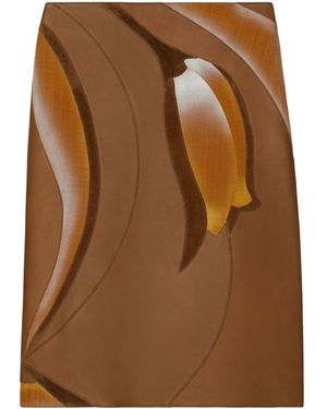 Tory Burch Smbroidered Skirt - Brown