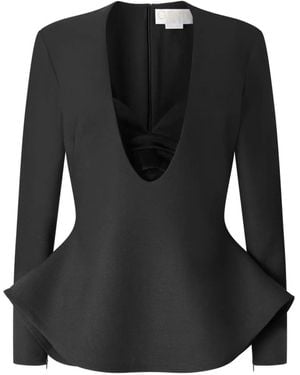 Genny Peplum Top - Black