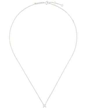 Delfina Delettrez Collar Dots Solitaire Con Diamante - Blanco