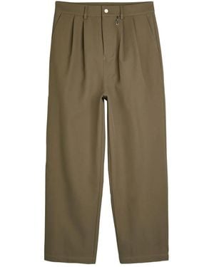 Only the Blind Pleated Twill Trousers - Green
