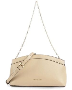 Michael Kors Athena Small Leather Convertible Clutch - Natural