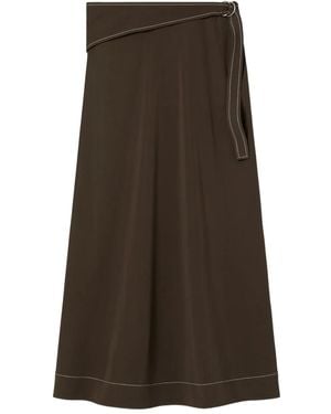 Tory Burch Belted Jersey Skirt - Brown