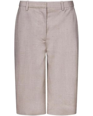 Loulou de Saison Side-Pocket Knee-Length Shorts - Natural
