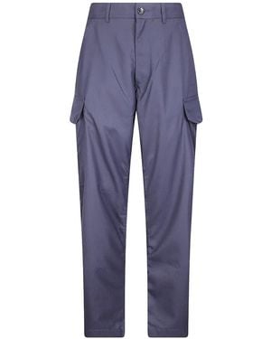 Comme des Garçons Herringbone-Weave Pants - Blue