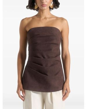 Manière De Voir Laurena Tacked Longline Bandeau Top - Purple