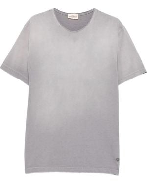 Antik Denim Faded-Effect Raw-Cut T-Shirt - Grey