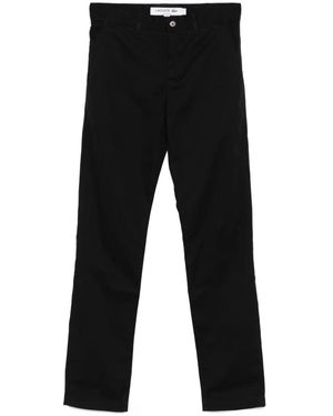 Lacoste Logo-Appliqué Chino Trousers - Black