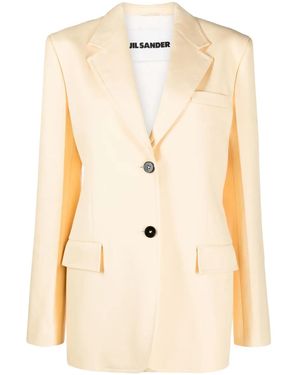 Jil Sander Cotton-Twill Blazer - Natural