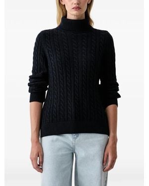 Barbour Ambleside Cable-Knit Rollneck Jumper - Black