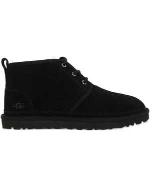 UGG Suede Lace-Up Boots - Black