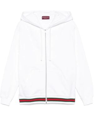Gucci ウェブストライプ パーカー - ホワイト