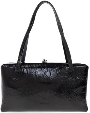 Jil Sander Leather Tote Bag - Black