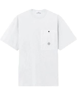 Stone Island 2100004 Combed Organic-Cotton Jersey T-Shirt - White