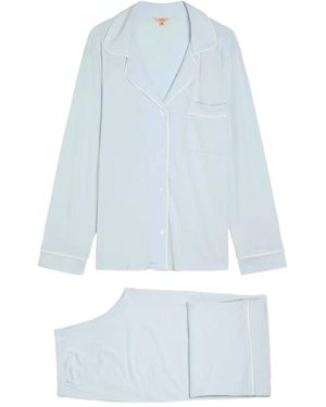 Eberjey Gisele Pyjama mit Paspeln - Blau
