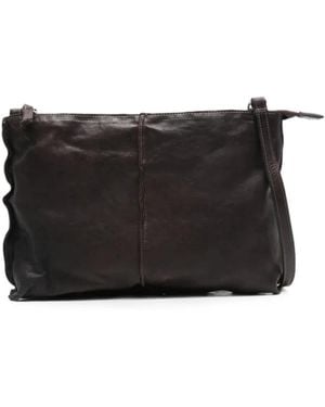 SOMMET Clark Leather Shoulder Bag - Black