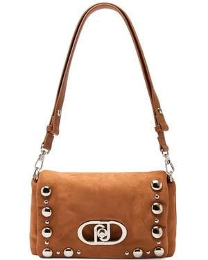 Liu Jo Medium Lapuffy Logo-Plaque Cross-Body Bag - White