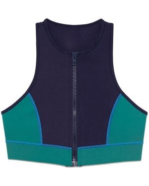 Duskii Neoprene High-Neck Surf Top - Blue