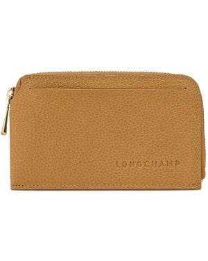 Longchamp Le Foulonné Zip-Around Cardholder - Natural