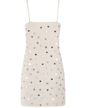 Isabelle Blanche Sequin-Embellished Mini Dress - Natural