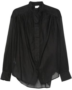 ANDAMANE Blusa Semi Trasparente Rania - Nero