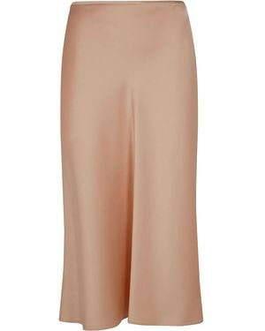 Blumarine Enver Satin Skirt - Natural
