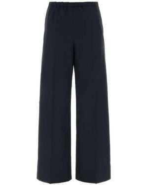 Moncler Cotton Palazzo Trousers - Blue