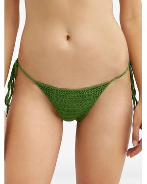 Cult Gaia Liliana Gehaakte Bikinislip Met Gestrikte Zijkant - Groen