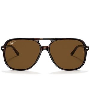 Ray-Ban Bill Pilot-Frame Sunglasses - Brown