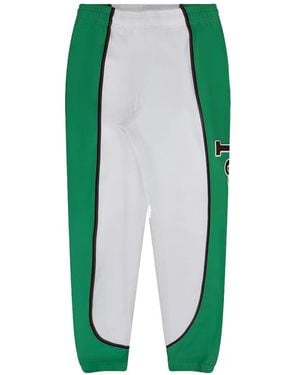 DENIM TEARS Logo-Detail Panelled Track Trousers - Green