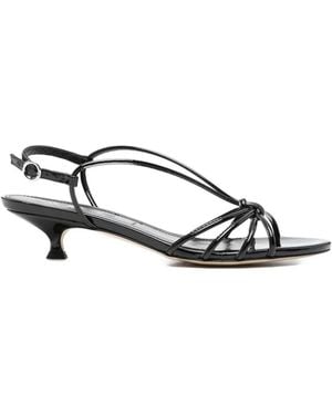 Aeyde Amara Knot Strap Sandals - White