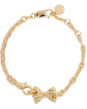 Stolen Girlfriends Club Pierced-Bow Bracelet - Metallic