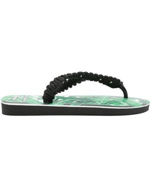 Havaianas X Dolce & Gabbana Banana Leaf Flip Flops - Green