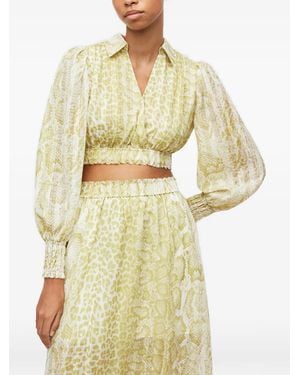 AllSaints Clara Noche Gelaagde Top Met Slangenprint - Geel