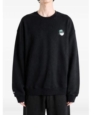 Malbon Golf Range Cooper Logo-Embroidered Sweatshirt - Black