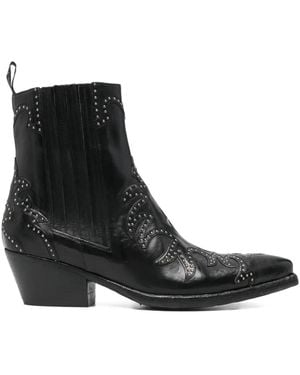 Sartore Studded Ankle Boots - Black