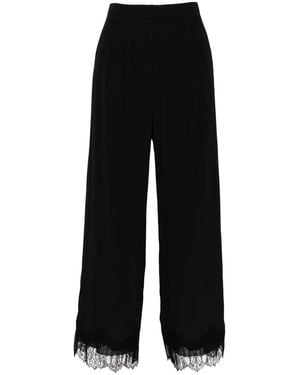 Shiatzy Chen Lace Embroidery Straight Pants - Black
