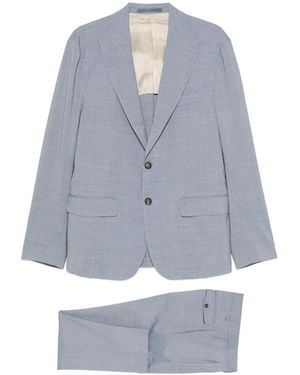 Eleventy Peak-Lapels Single-Breasted Suit - Blue