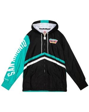 Mitchell & Ness Nba San Antonio Spurs Full-Zip Windbreaker - Blue