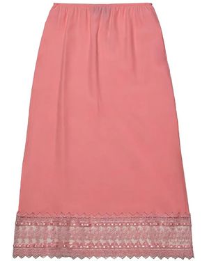 Simone Rocha Lace-Trim Midi Skirt - Pink