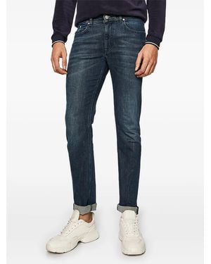KARL LAGERFELD Vaqueros Con Parche Del Logo - Azul
