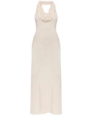 AYA MUSE Wren Halterneck Maxi Dress - White