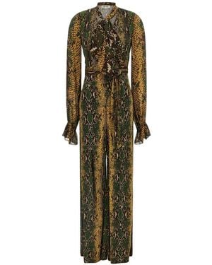 Diane von Furstenberg Lucia Jumpsuit Mit Python-Print - Grün