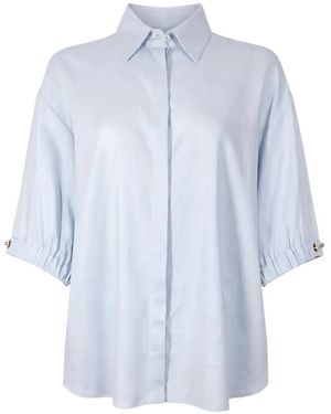Herno Camisa Con Detalle De Cuerda - Azul