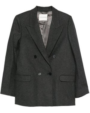 Closed Double-Breasted Blazer - Black