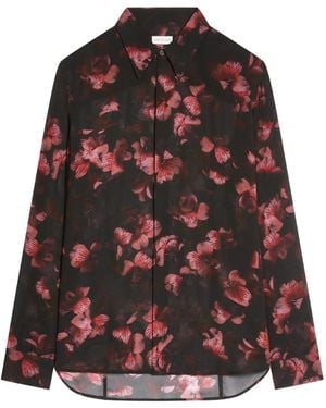 Dries Van Noten Camisa de seda - Rojo