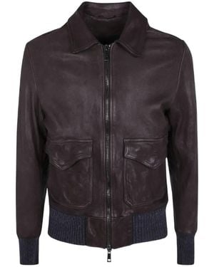 Giorgio Brato Zip-Up Leather Jacket - Blue