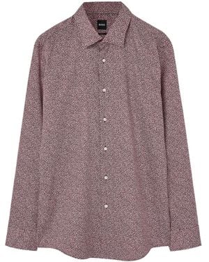 BOSS Micro-Dot Print Shirt - Purple