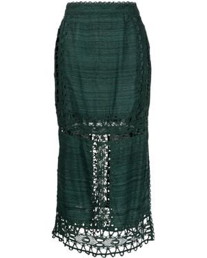 Ulla Johnson High-Waisted Lace Skirt - Green