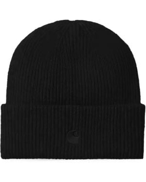 Carhartt Curtis Ribbed-Knit Beanie Hat - Black