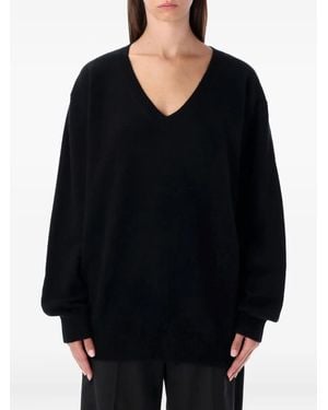 Rhea Pull En Cachemire À Col V - Noir